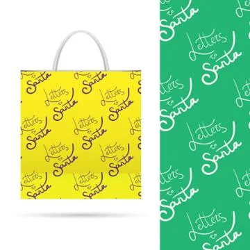 Holiday pattern over paper package Illustrazione stock