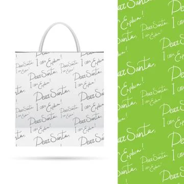 Holiday pattern over paper package Illustrazione stock