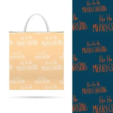 Holiday pattern over paper package Illustrazione stock