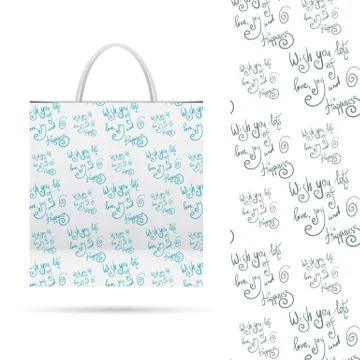 Holiday pattern over paper package Illustrazione stock