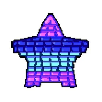 Holiday pinata pixel art vector illustration Stock Illustration