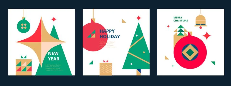 HOLIDAY-POSTCARDS イラスト素材