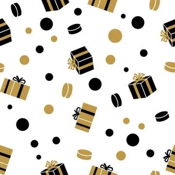 Holiday Presents Vector Seamless Pattern Illustrazione stock