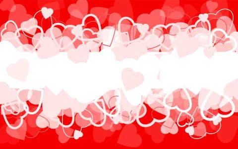Holiday red background with hearts Stock Illustration