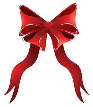 Holiday red bow イラスト素材