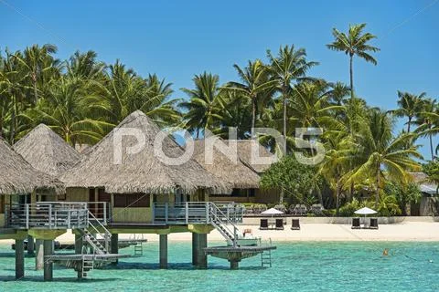 Holiday Resort With Overwater Bungalows Bora Bora French Polynesia Oceania