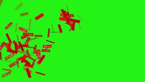 Holiday sales with camera flashes - loop, green screen, 4K Stock Footage 96155796