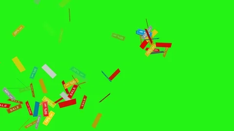 Holiday sales - loop, green screen, 4K Stock Footage 96271769