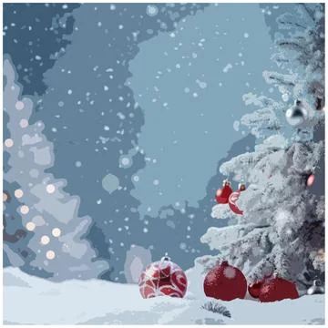 Holiday Scene Stock Illustration
