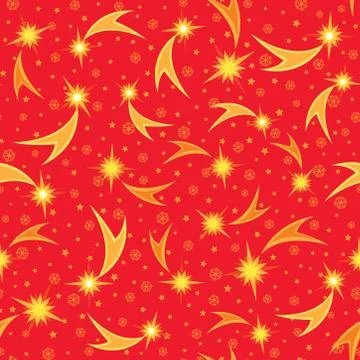 Holiday seamless pattern. Christmas star background. Snow ornament Stock Illustration