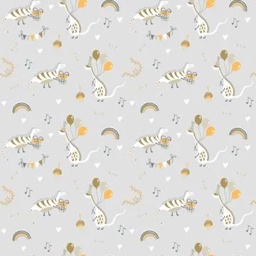 Holiday seamless pattern Stock Illustration