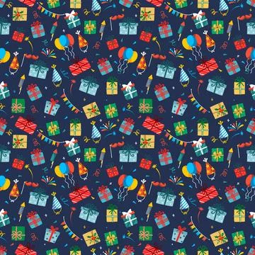 Holiday, Seamless pattern Stock Illustration