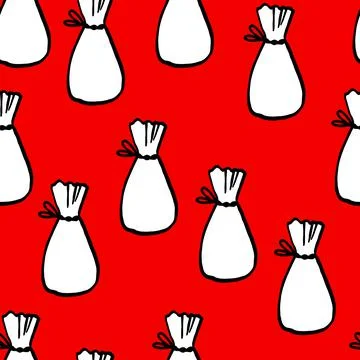 Holiday seamless pattern with present on color background. Vector illustration 스톡 일러스트