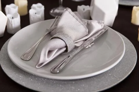 Holiday served table Stock Photos