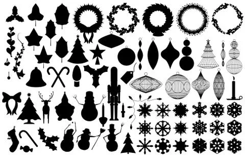 Holiday silhouettes Stock Illustration