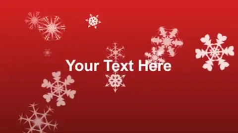 Holiday Snowflakes with Custom Text Stock After Effects