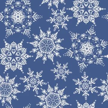 Holiday snowflakes pattern-03 Stock Illustration