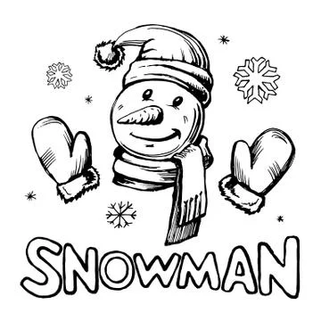 Holiday snowman vector Stock Illustration