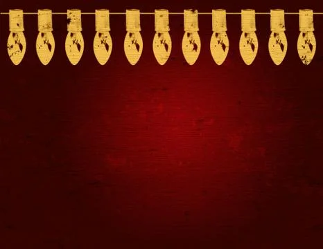Holiday: string of christmas lights background Stock Illustration