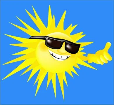 Holiday sun Illustrazione stock