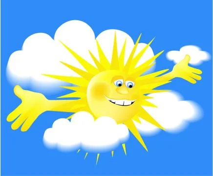 Holiday sun Stock Illustration