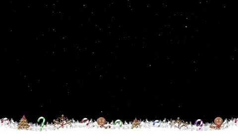 Holiday sweets border on a black background Stock Footage 321199030