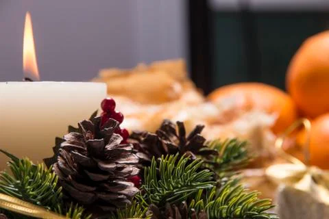 Holiday table with appetizers Stock Photos