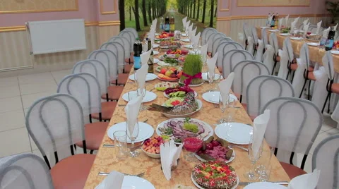 The holiday table Stock Footage 65238517