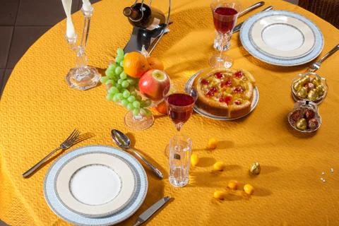 Holiday table Stock Photos