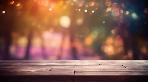 Holiday Table Setting with Bokeh Lights Decorations Stock Illustration