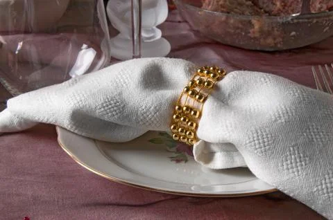 Holiday table setting Stock Photos