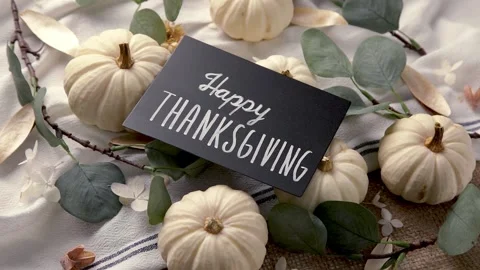 Holiday table setting, top view, rotate  Stock Footage 161689858