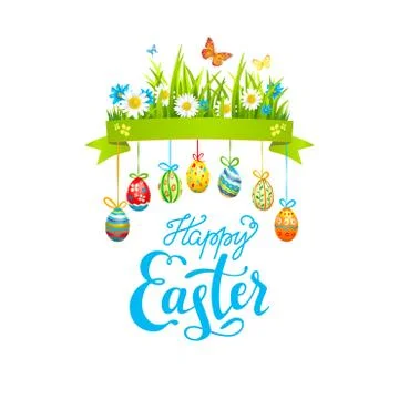 Holiday Template Easter illustration Stock Illustration