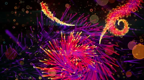 Holiday tinsel flight Stock Footage 64633331