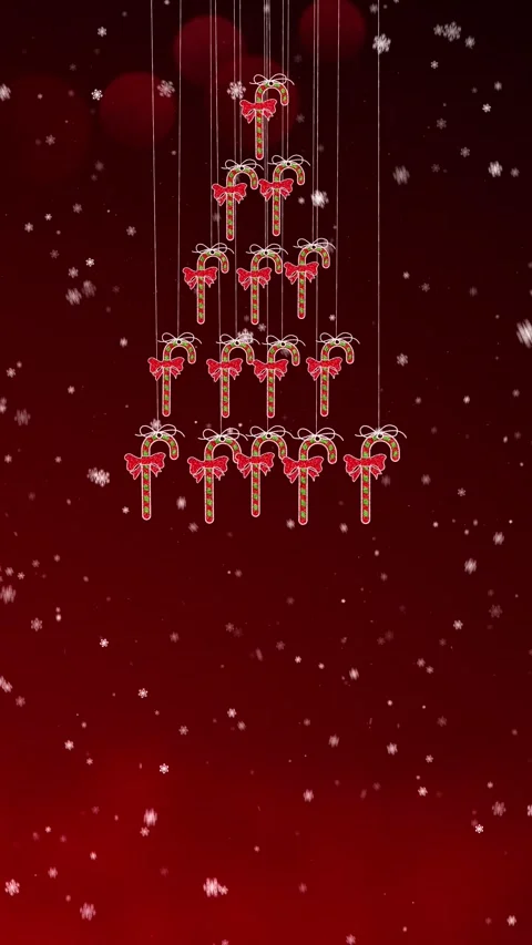 Holiday Tree of Candy Canes Vertical Background seamlessly loopable Vídeos de archivo 317871376