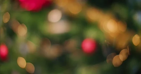 Holiday Tree Lights Glowing with Soft Bokeh Effect in Festive Celebration 库存影片 331105337