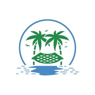 Holiday Vacation Logo Vector Stock Illustration