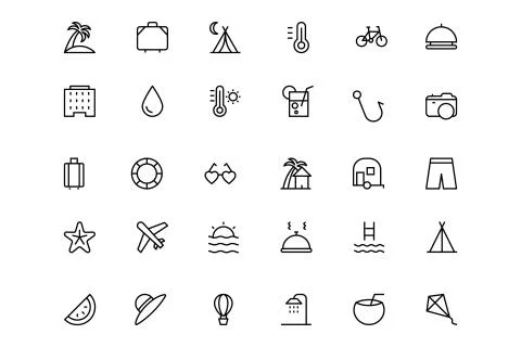 Holiday Vector Icons Illustrazione stock