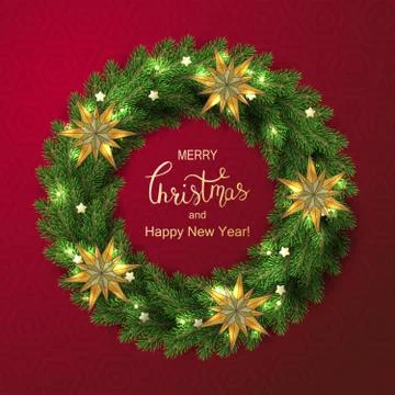 Holiday Vector Lettering background. Merry Christmas concept Stock Illustration