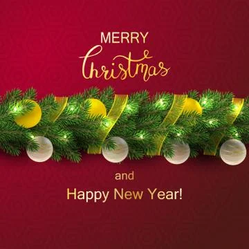 Holiday Vector Lettering background. Merry Christmas concept Stock Illustration