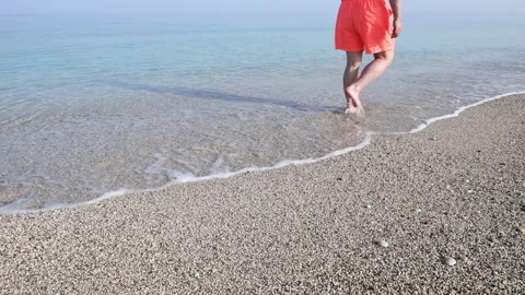 Holiday walk on the beach Stock Footage 158729859