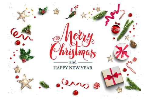 Holiday white card Stock Illustration