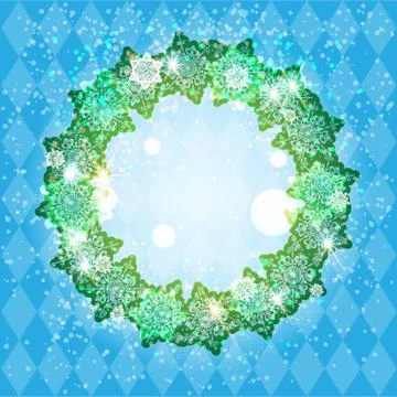 Holiday winter frame Stock Illustration