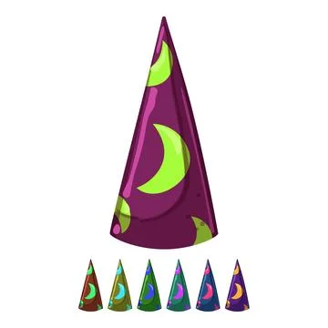Holiday wizard hat cartoon vector graphic Stock Illustration