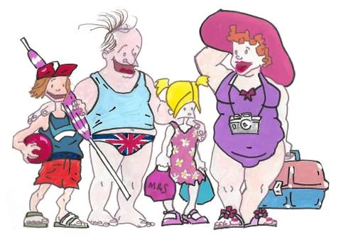 Holidaymakers Stock Illustration