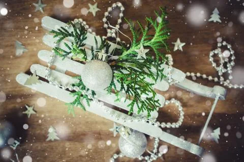 Holidays Background with Christmas Composition. Stock-Fotos