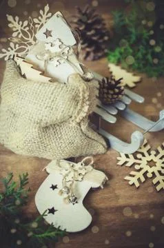 Holidays Background with Christmas Composition. Foto stock