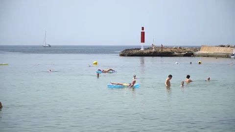 Holidays at the beach Stock Footage 128348165