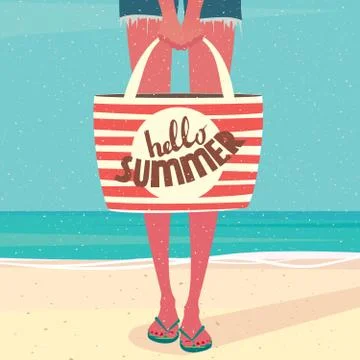 Holidays on the beach Illustrazione stock
