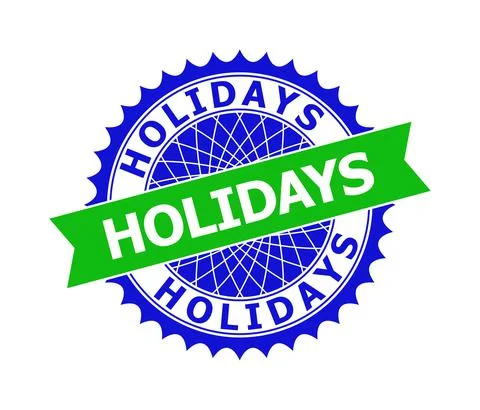 HOLIDAYS Bicolor Clean Rosette Template for Stamp Seals Stock Illustration